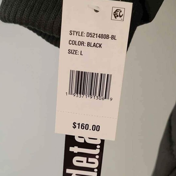 NEW Intl Details Black Coat Faux Fur Jacket Size Large - Picture 3 of 5